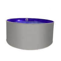 Бассейн круглый Лагуна ( 5,50 х 1,25)(светло-серый RAL7004)каркас,скиммер,чашка 0,4мм