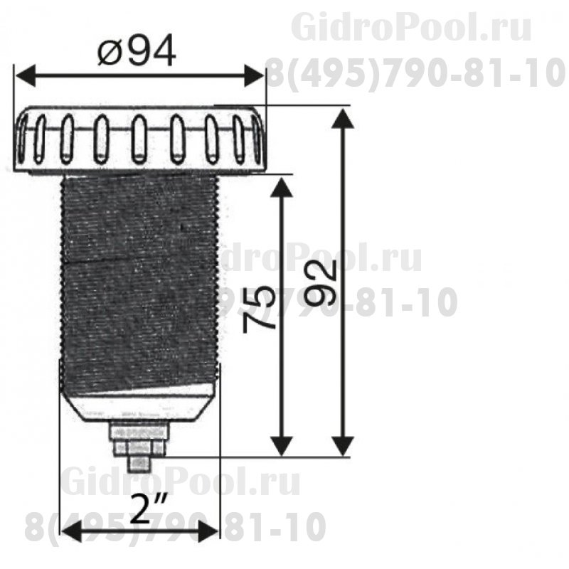 Подводный светильник PA01811, LED, ABS,1,5Вт белого св. для с/р бас. и СПА