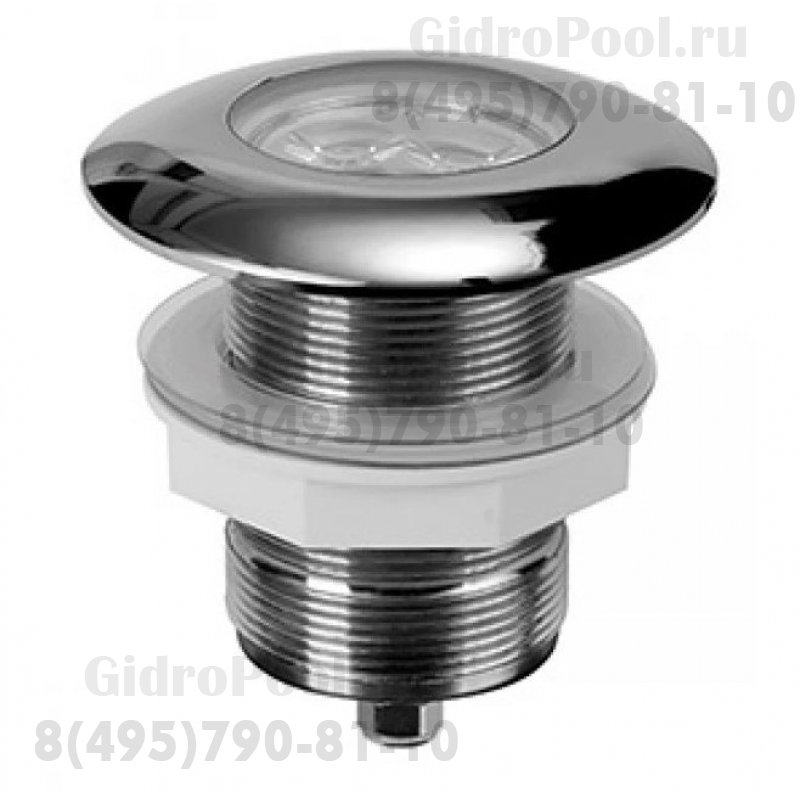 Cветильник N632, LED, RGB 2 пр., встраиваемый, гайка, 5Вт, 12В AC, AISI304