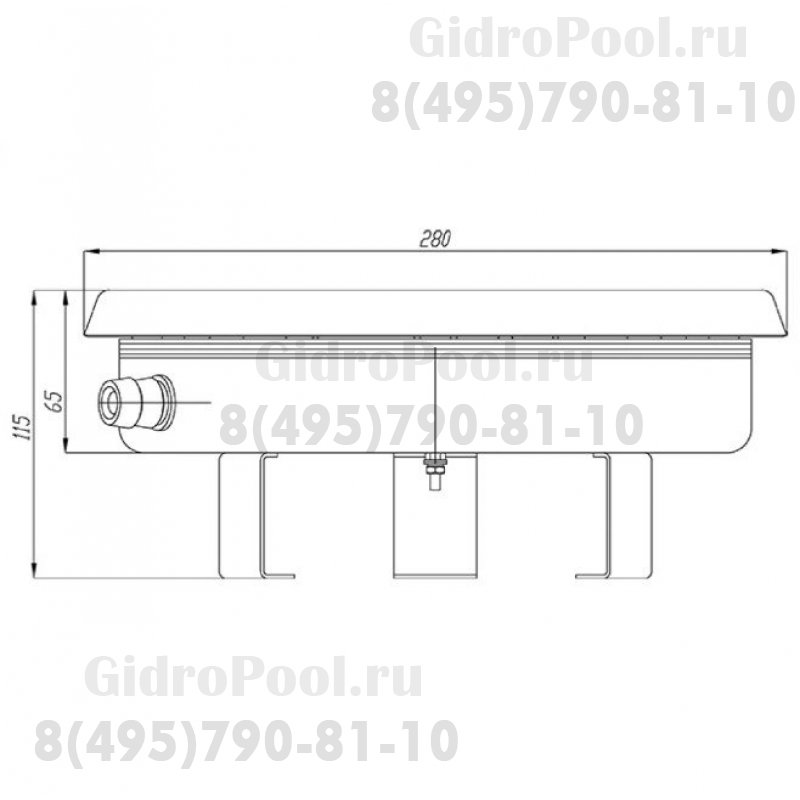 Светильник встраиваемый для ламп PS710, LED. AISI-304, пленка,(лампа в компл. не входит)/ПС.30.PAR56