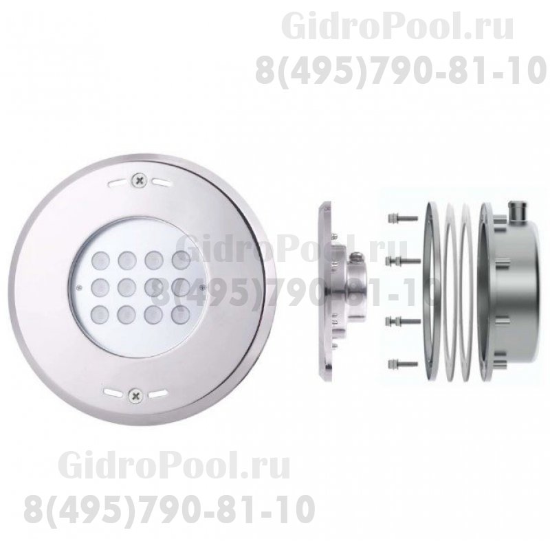 Cвет-к N611, LED, RGB 2 пр., встр., AISI-316/ABS, пленка, линзы 60°, 35Вт, 12ВAC