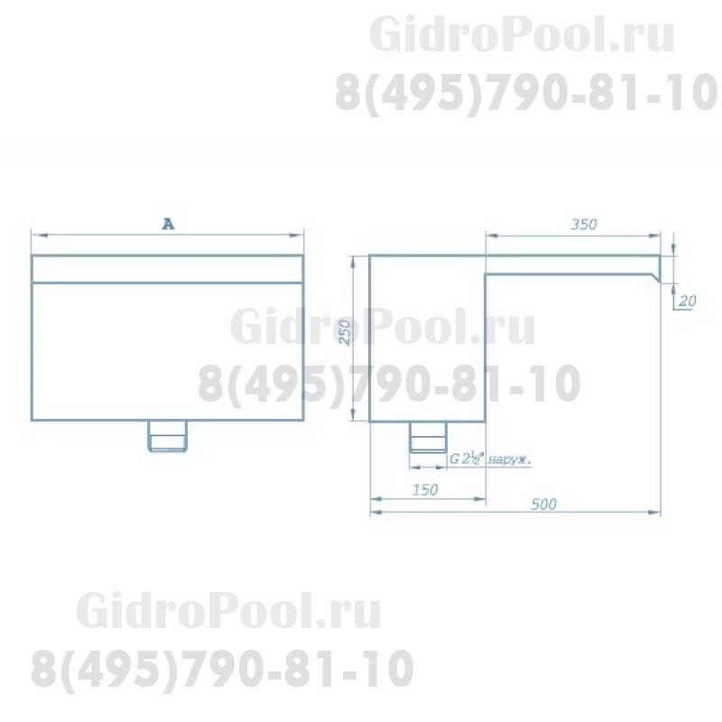 СТЕНОВОЙ ВОДОПАД 300 мм