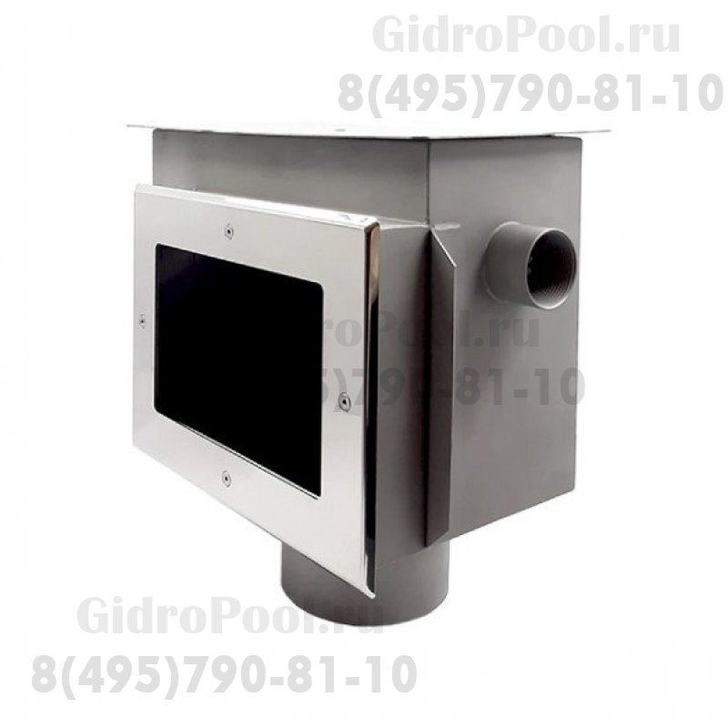 Скиммер нерж. ст. AISI-316 с камерой долива и переливным желобом подкл. внутр. 2