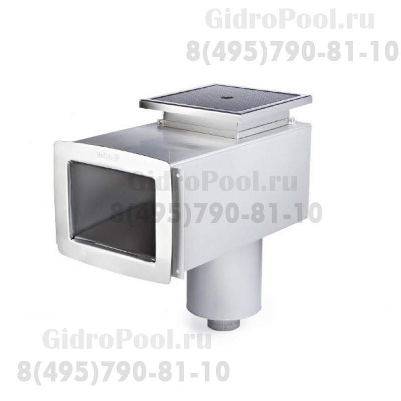 Скиммер нерж. ст. AISI-316 со стандартной горловиной, подкл. 2