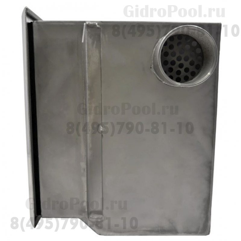 Скиммер нерж. ст. AISI-304 мини с выдвижной корзиной подкл. 2