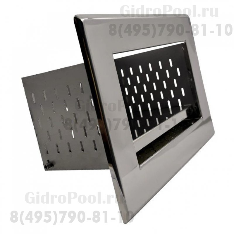 Скиммер нерж. ст. AISI-304 мини с выдвижной корзиной подкл. 2