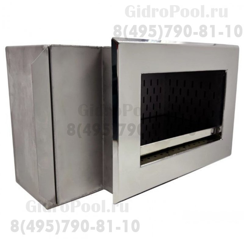 Скиммер нерж. ст. AISI-304 мини с выдвижной корзиной и камерой долива воды подкл. 2