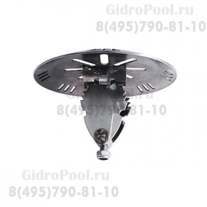 Форсунка стеновая/донная Ø 120 (универ) с распорным механизмом Ø50/63/75 нерж. ст. AISI-304