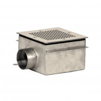 Донный слив квадратный 150х150х100 нерж. AISI-316 подкл. внутр. 2
