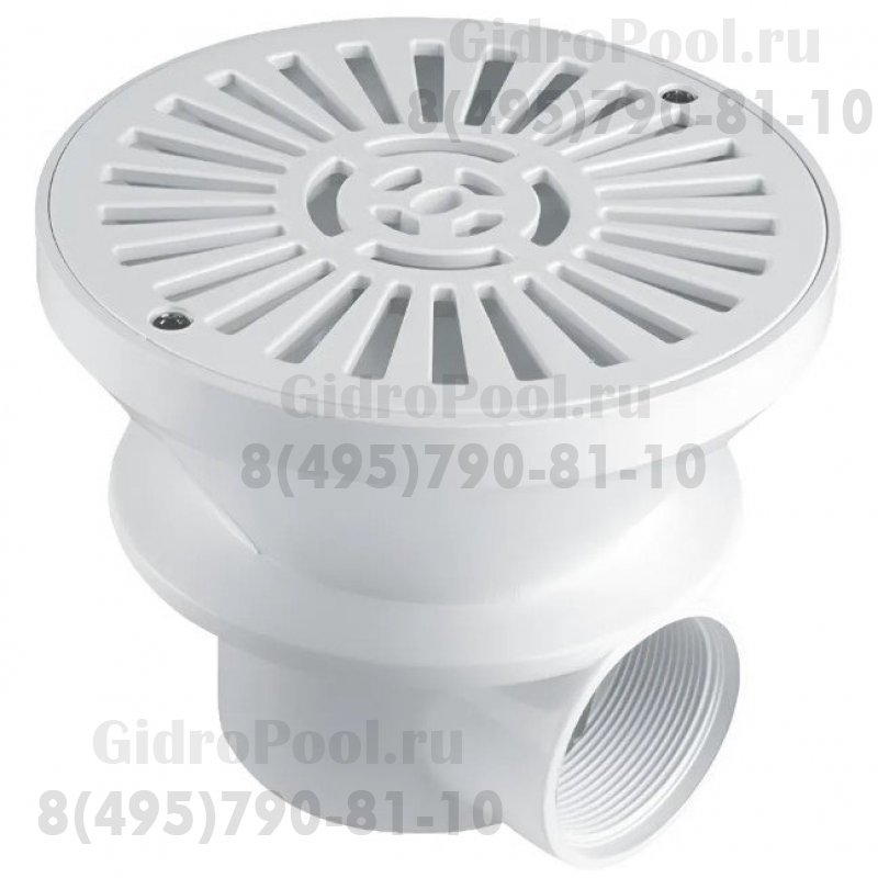 Донный слив круглый Ø 180 ABS-пластик, подкл. бок. 2