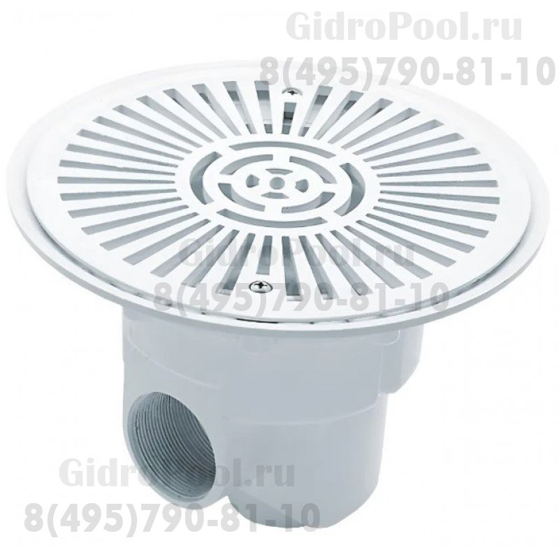 Донный слив круглый Ø 270 ABS-пластик, подкл. бок. 2