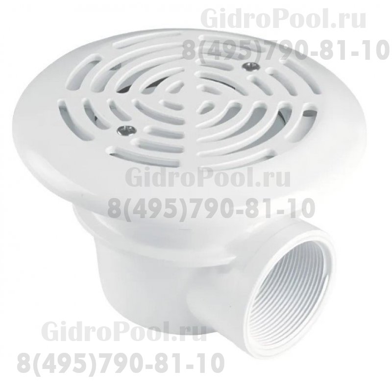 Донный слив круглый Ø 136 ABS-пластик, подкл. бок. 2