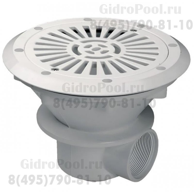 Донный слив круглый Ø 210 ABS-пластик, подкл. бок. 2