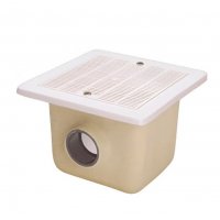 Донный слив квадратный 330х330 (полиэстер/стеклопластик)решетка ABS-пласт подкл.90мм (плитка)