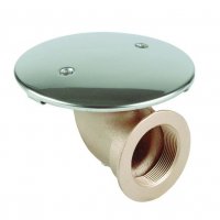 Донный слив 112x117 из RG-бронза с антивихревой крышкой AISI-316, подкл. внутр. 2