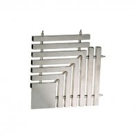 Угловая плитка 90гр. для переливной решетки 195*35мм нерж. сталь AISI-304