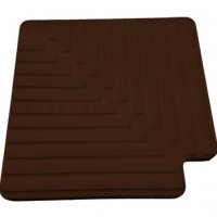 Угловая плитка 90гр. для переливной решетки, 245*35мм., цвет темно-коричн.