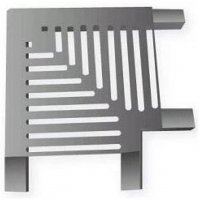 Угловая плитка 90гр. для переливной решетки 195*33мм из нер. стали AISI-304