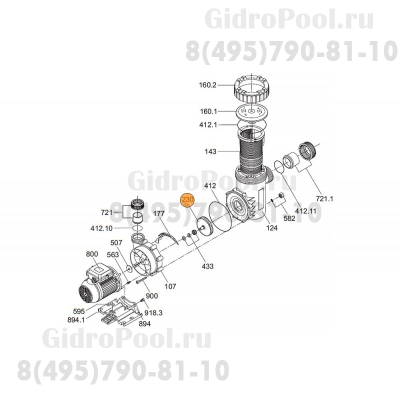 Крыльчатка насоса Aqua Maxi 5 Aquatechnix (2921.123.004/2921123028)