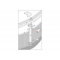 Накладка декор.боков.верхней пластины-фиксатора для закругл.части(Эсприт-биг беж.-ов.,круг)LC 10005