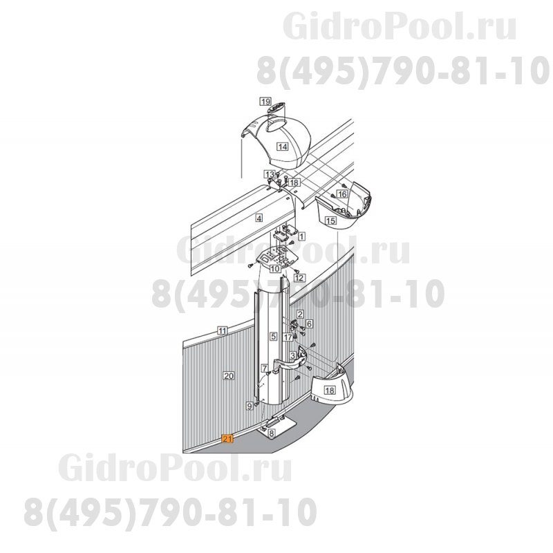 Нижняя направляющая каркаса бас. Гибралтар (3,6 круг; 7,3х3,7 овал) 1460029/LA1254412