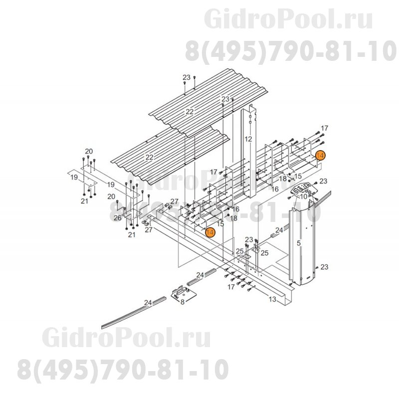 Пластина усилитель жёсткости стойки силовой внешняя б-на J-4000 (овал) 1320139