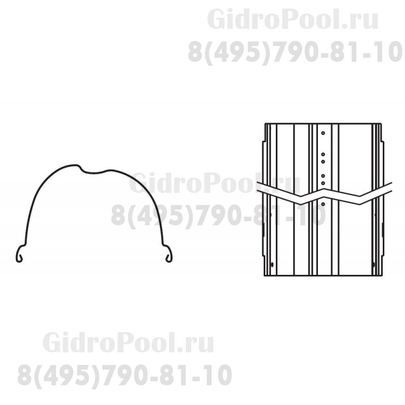 Стойка вертикальная декоративная для бас. Гибралтар (овал, круг) 1440380