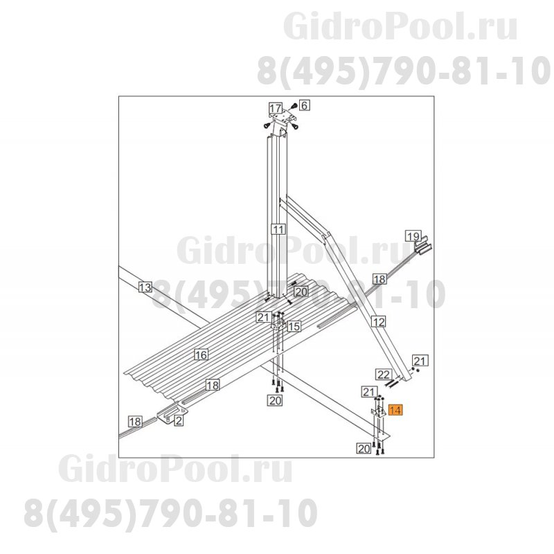Соединитель диагональный крепежный (Эсприт, Эсприт-Биг - овал - №4 (н.о.)) 1320152