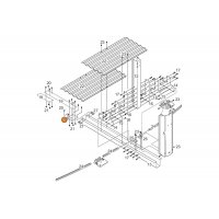 Пластина металлическая опоры стойки силовой б-на J-4000 (овал) 1320164