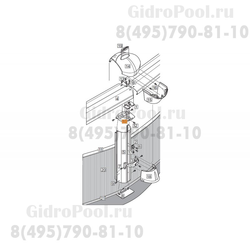 Соединитель верхний крепежный бассейна Гибралтар (1320143)