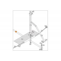 Пластина металлическая опоры стойки силовой (Эсприт 9,1х4,6х1,25) 1510133
