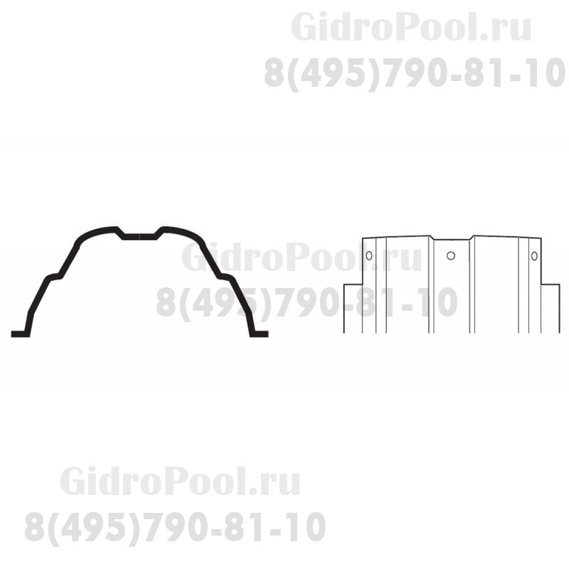 Стойка вертикальная декоративная (Эсприт Н-1,25 - №1 (с.о.)) БЕЛАЯ 1440140