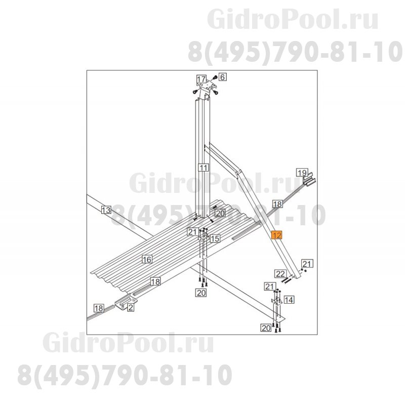 Подпорка диагональная (Эсприт - Биг - овал №2) 1440330/CL10001
