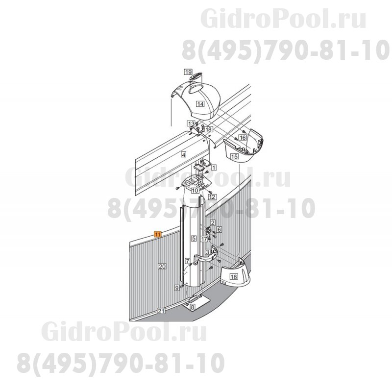 Трубка с прорезью металлическая Гибралтар J-4000 7,3х3,7 1470105