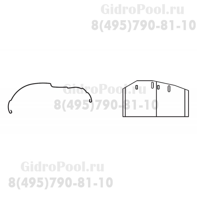 Рейка перил косая (Гибралтар J-5000овал 5,5х3,7; 7,3х3,7) 1450533