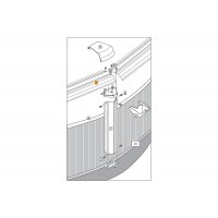 Рейка перил косая (Эсприт-Биг беж. - овал, круг) TL 10005