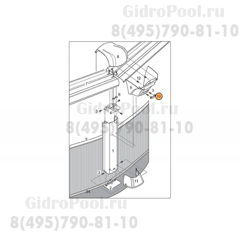Комплект заглушек декоративных (6шт.) б-на J-4000 (овал, круг) 1490523