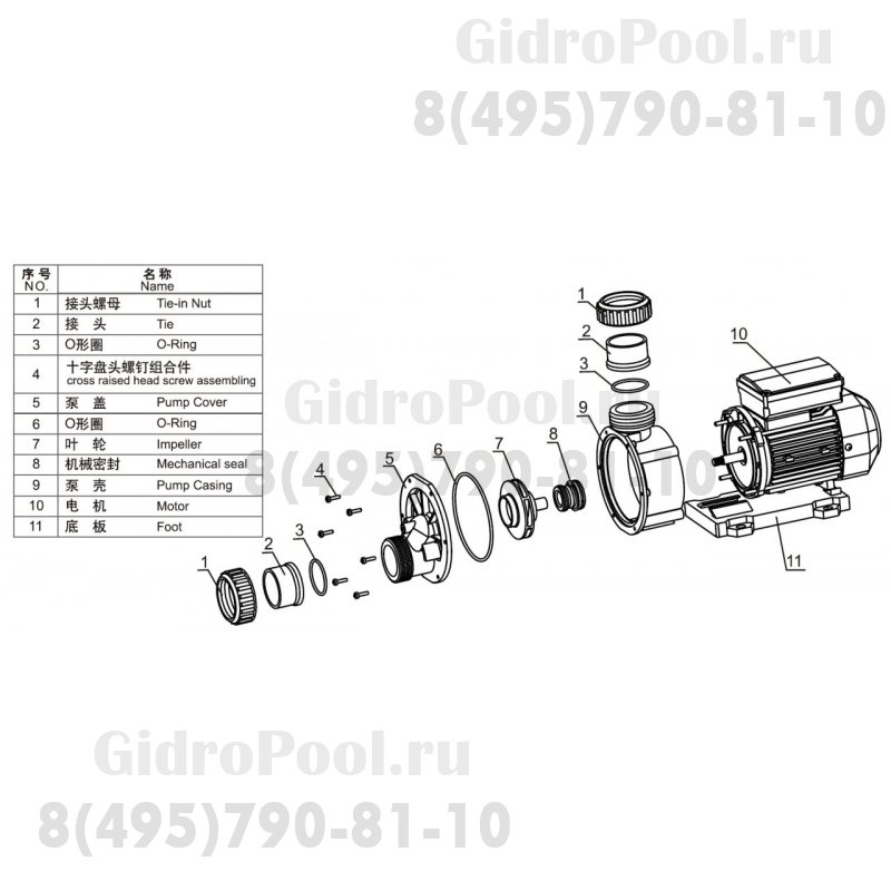 Насос (0,55кВт 220B 14,1 м3/ч h 6м в.ст.) Mayer Schwimmbad LX TDA75