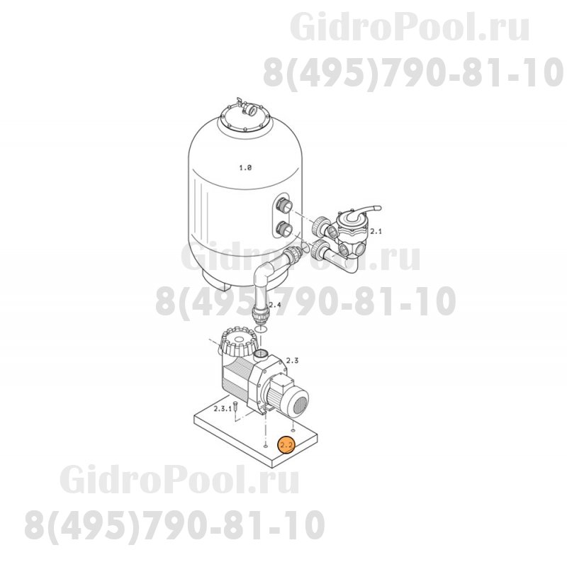 Платформа для насоса фильтра Cristall D750, D900 Behncke 87130015