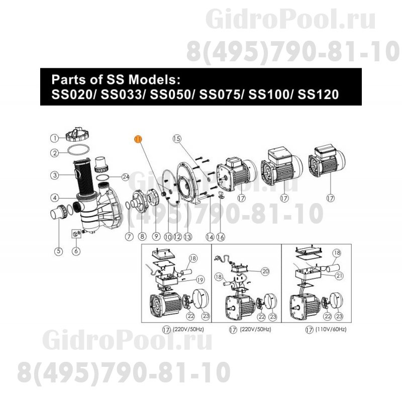 Сальник к насосам SS Emaux 04015033/E020302