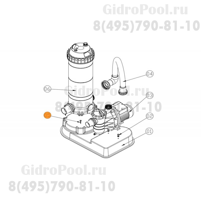 Шуруп М4х35 (AISI304) платформы общей для фильтра картриджного СЕ и насоса SS Emaux 112032649