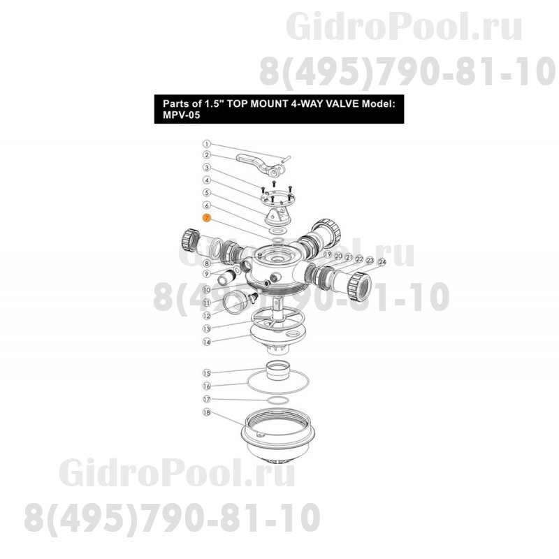 Прокладка-кольцо клапана переключения режимов 4-х поз. вентиля для герметиз.отверстия Emaux 02011017