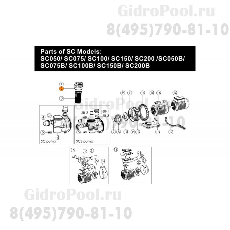 Прокладка-кольцо крышки префильтра насоса SC Emaux 02011077/02021088