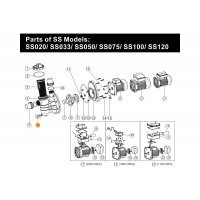 Пробка сливная с прокладкой насоса SS Emaux 89022402/Е022401