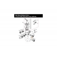 Труба угловая 125 мм соединения 6-ти поз.вентиля (1 ½”) с фильтром S/SP/MFS Emaux 01013116