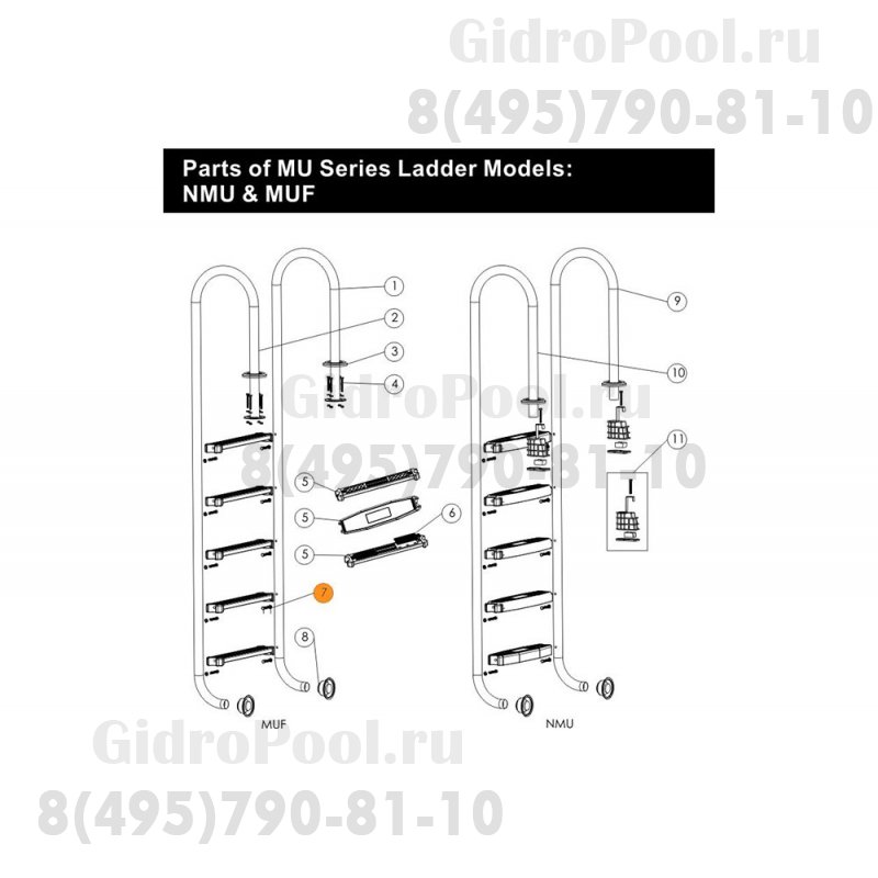 Болт, шайба ступени лестницы Emaux (89070103/112000069)