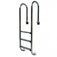 Лестница M, 3 ступ. с накладкой люкс, нерж. AISI-304 (узкий борт)