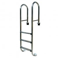 Лестница MRO, усиленная 5 ступ. с накладкой люкс, нерж. AISI-304 (узкий борт)