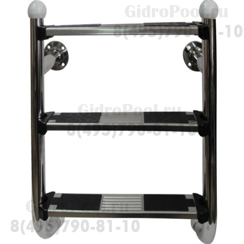 Лестница 5 ступ. с накладкой люкс, нерж. AISI-304 (нижняя часть)