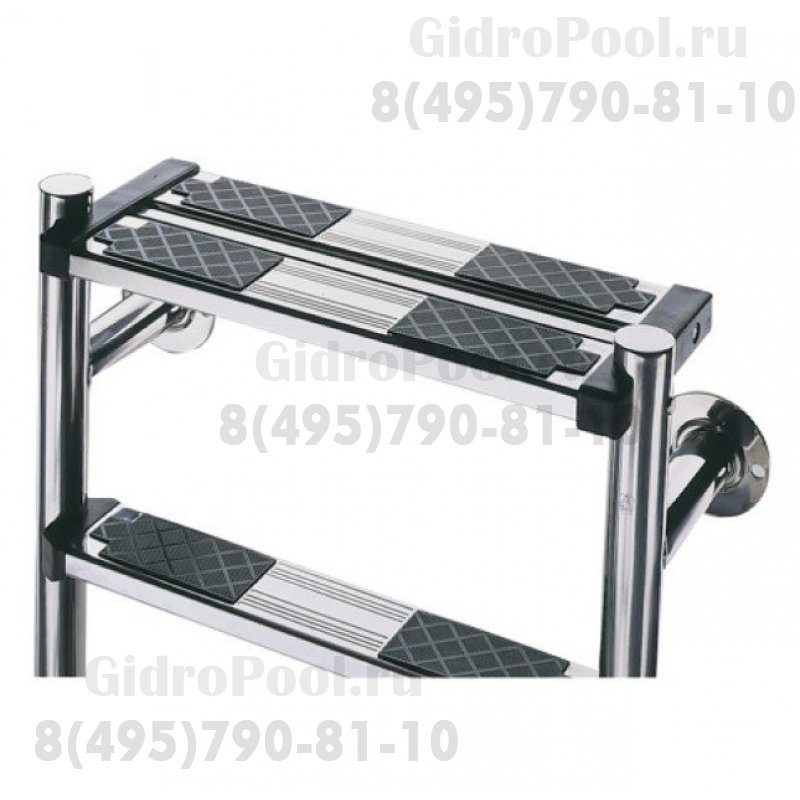 Лестница Split без поручней 4 ступени + 1 предохран.ступень (нерж.ст., ступени люкс) AISI-316